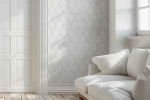 3D-Wandpaneel, Innenbereich, Weiß, Aero