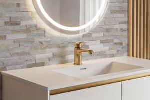 Naturstein, Quarzit, Innen- & Außenbereich, Beige, Beige