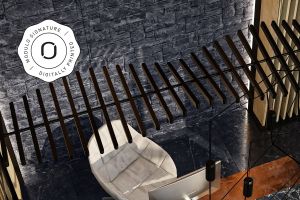 Steinverblender, Innen- & Außenbereich, Grau, Rugged Ledgestone Grey