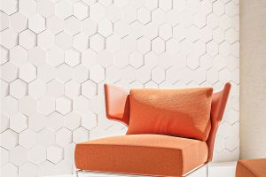 3D-Wandpaneel, Innenbereich, Weiß, Sesto