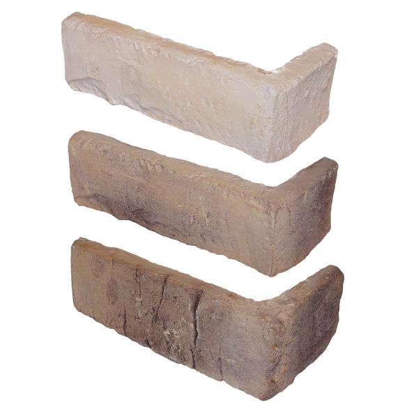 Eckelement, Verblendstein in Ziegeloptik, Innenbereich, Beige, Camden