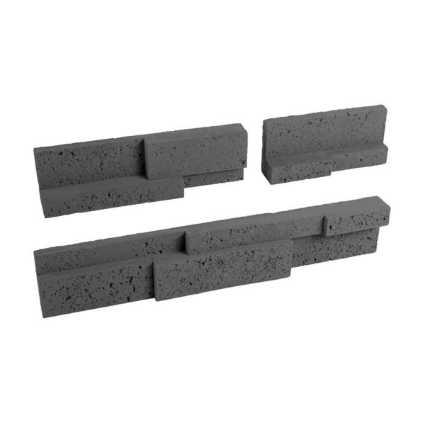 Muster, Steinverblender, Innen- & Außenbereich, Schwarz, Cascade Anthracite