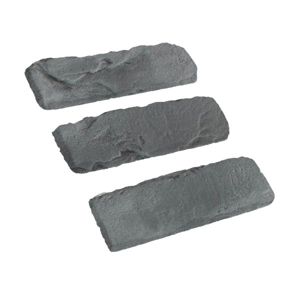 Muster, Verblendstein in Ziegeloptik, Innen- & Außenbereich, Schwarz, Vella Dark Grey