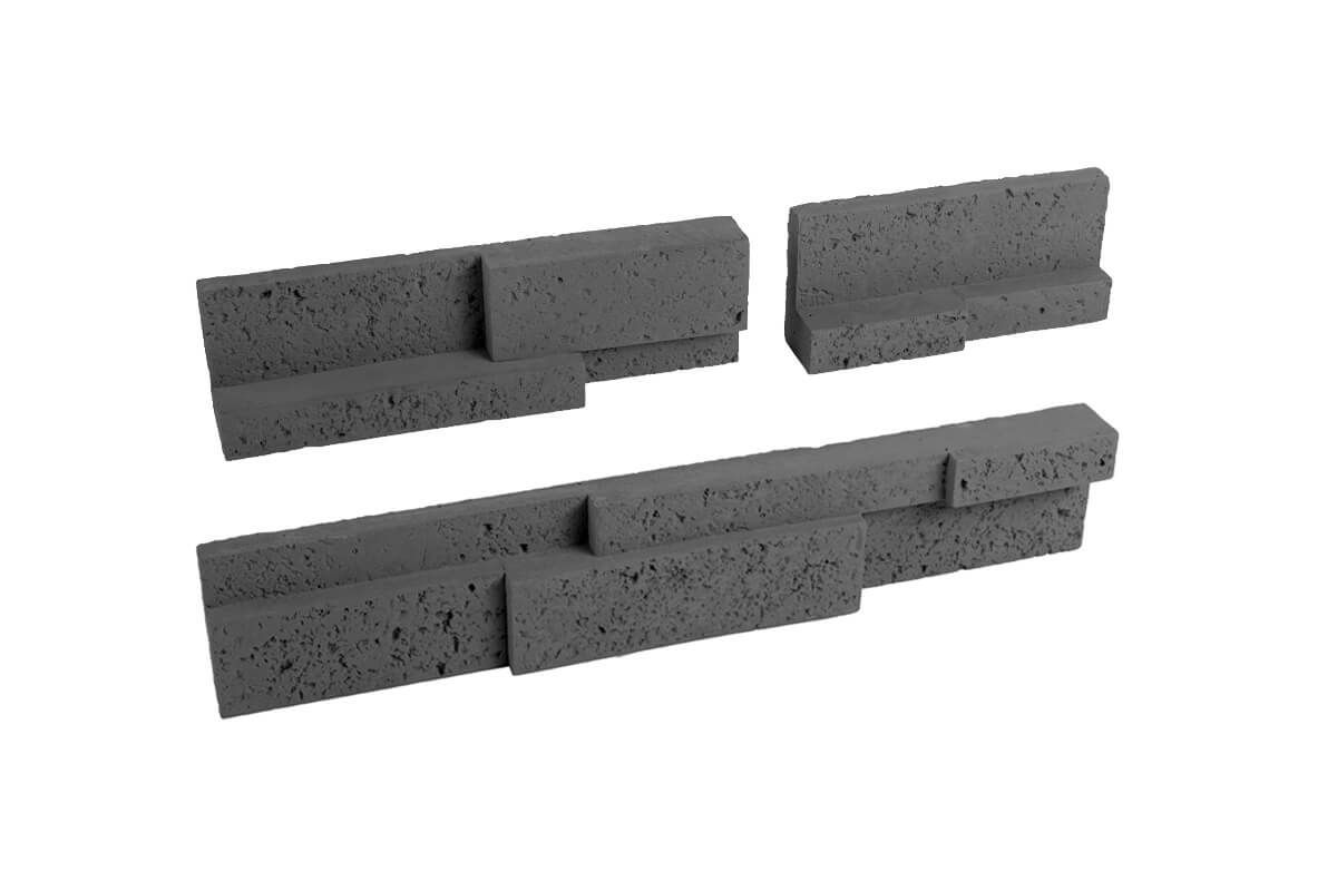 Muster, Steinverblender, Innen- & Außenbereich, Schwarz, Cascade Anthracite
