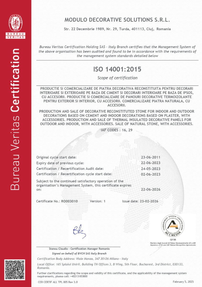 ISO 14001 Zertifikat