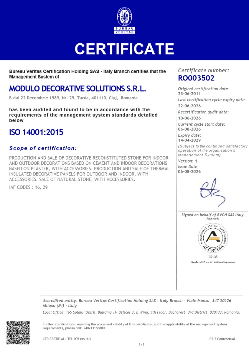 ISO 14001 Zertifikat