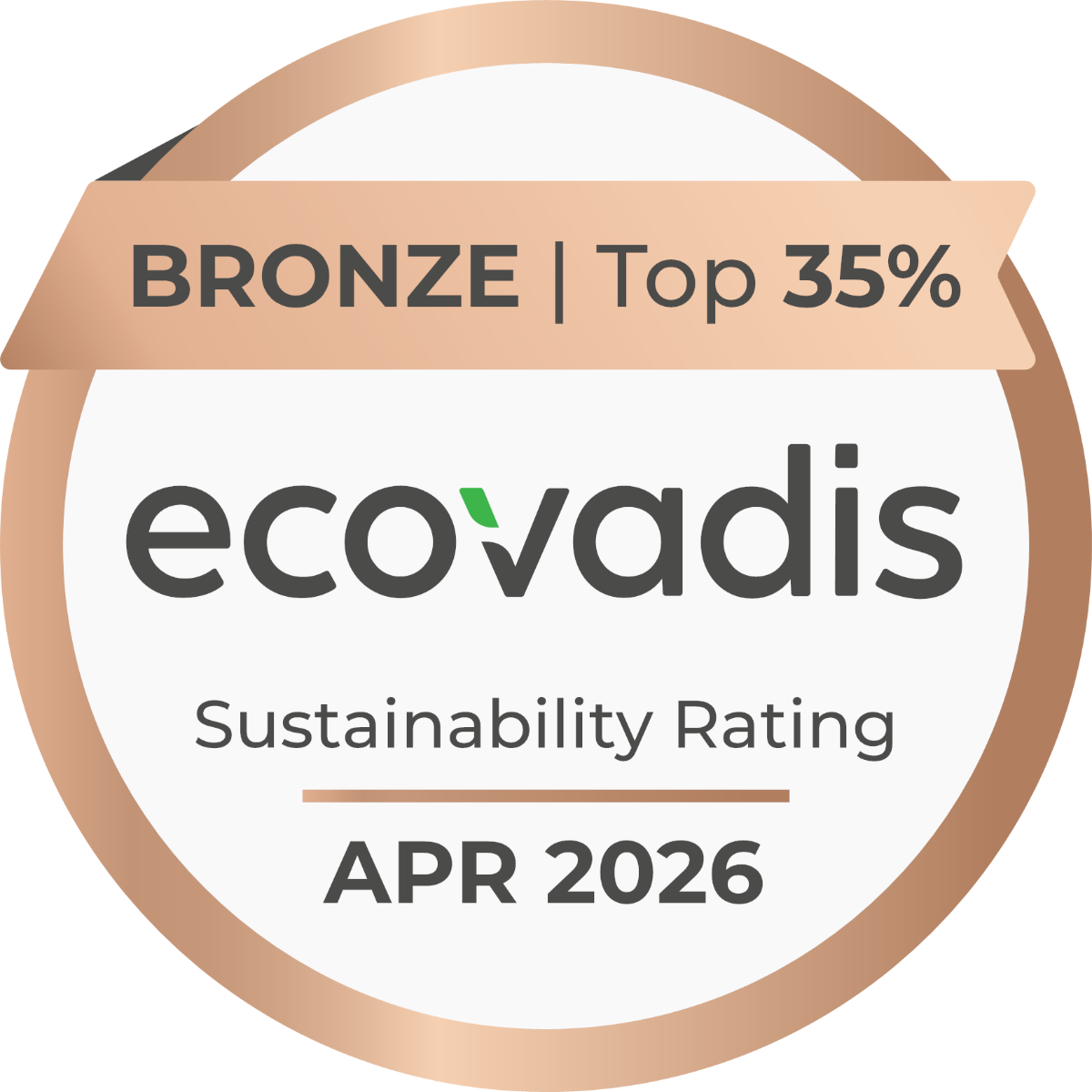 EcoVadis Bronze-Medaille April 2026